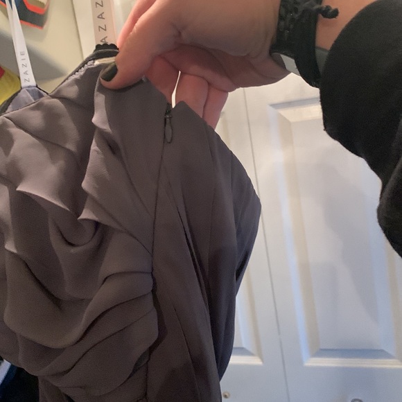 Azazie Grey Bridesmaid Dress - Picture 7 of 7